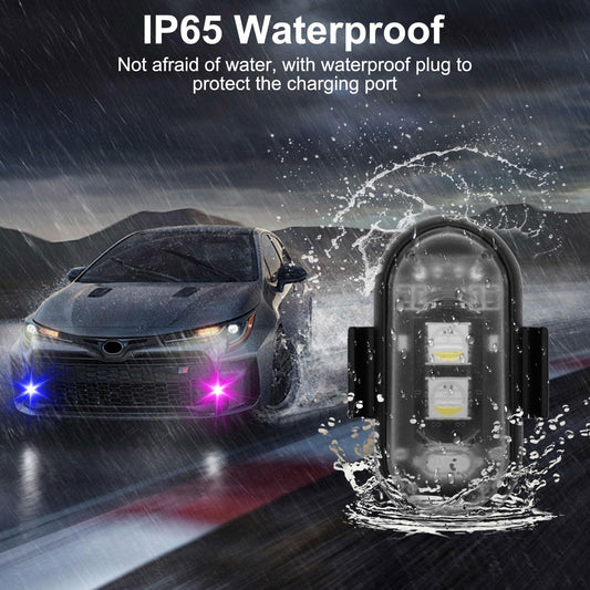4PCS Wireless LED Strobe Lights with Remote Control