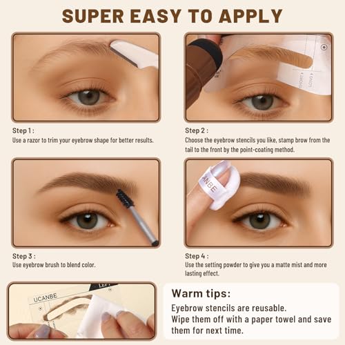 Perfect Brow Stamp Kit – Get Natural, Symmetrical Eyebrows in Seconds