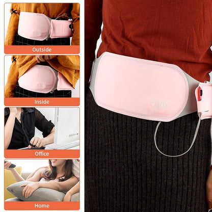 Electric Heated Waist Belt – Adjustable 45-65°C Uterine Warming & Back Pain Relief Belt