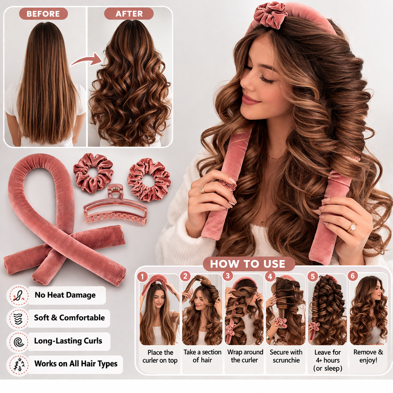 Heatless Curling Set – Perfect Hair Overnight